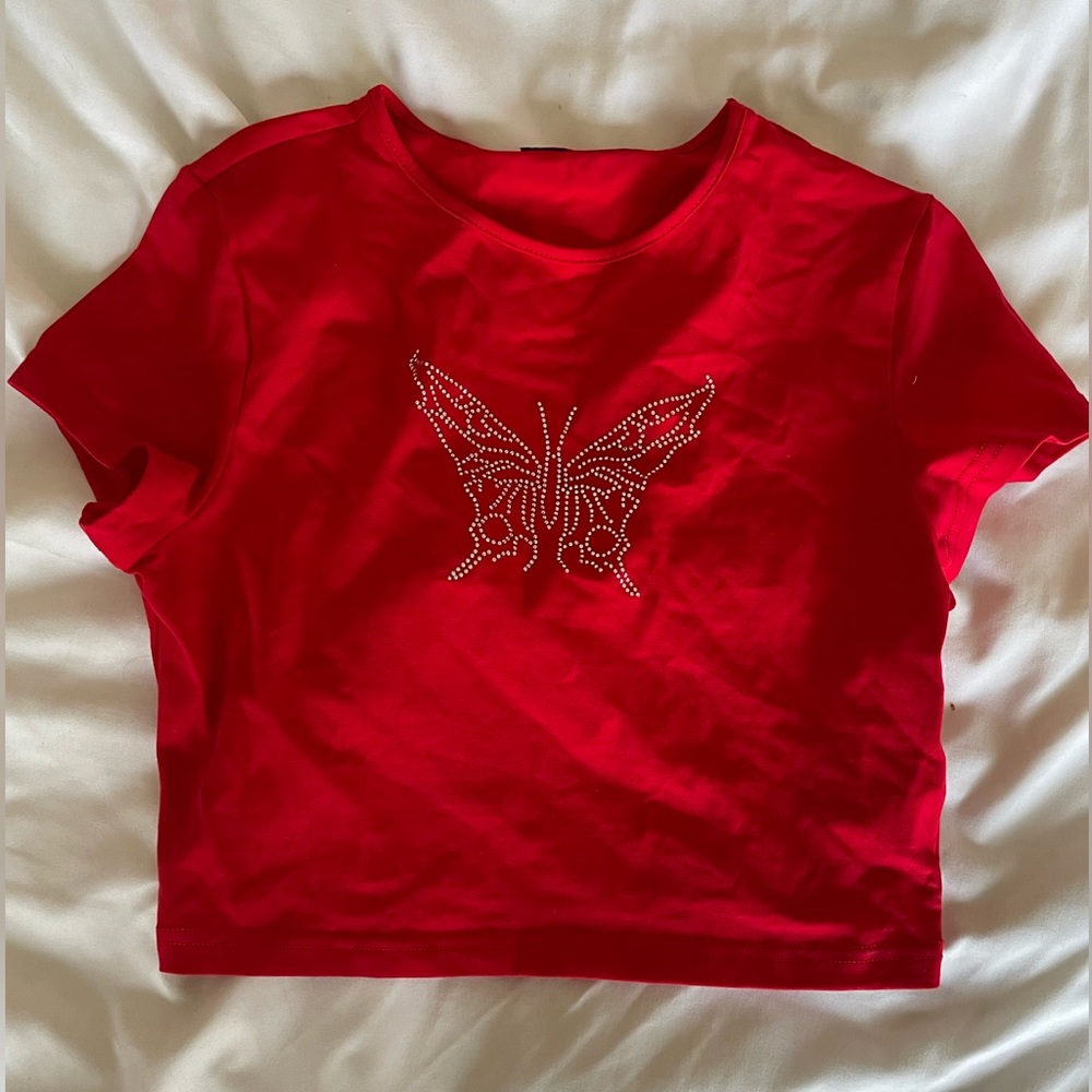 Red Baby Doll Tee